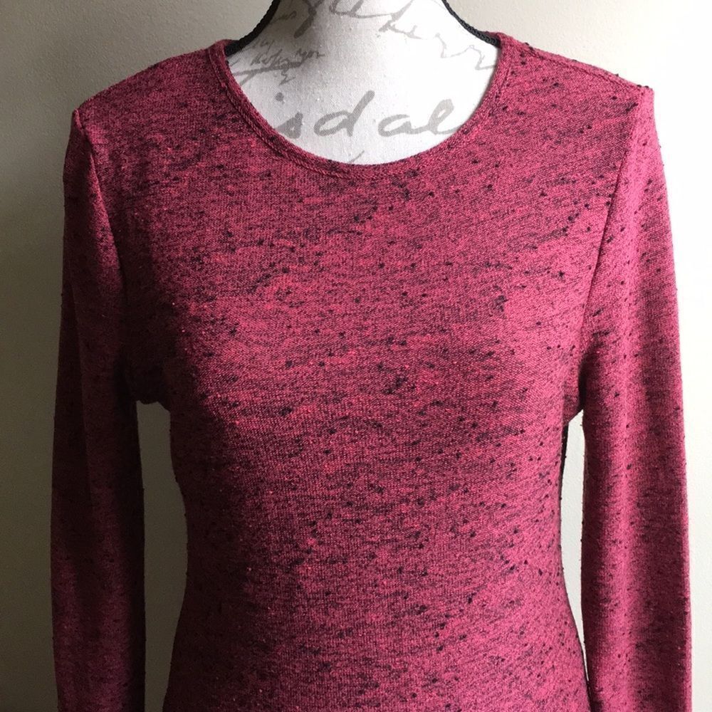 Topshop Dress US 10 EUR 42 Long Sleeve Black Pink - Picture 2 of 6